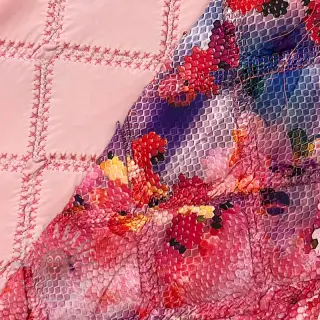 Prešita tkanina Snake gardini pink