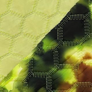 Prešita tkanina Aquarel nature gradini green