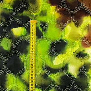 Prešita tkanina Aquarel nature gradini green