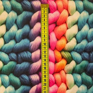 Umetno krzno TWO SIDE Big knit difur digital print