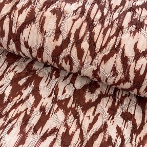 Prešita tkanina Blurry Ikat brown