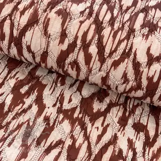 Prešita tkanina Blurry Ikat brown