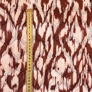 Prešita tkanina Blurry Ikat brown