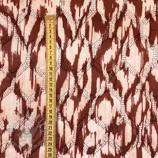 Prešita tkanina Blurry Ikat brown