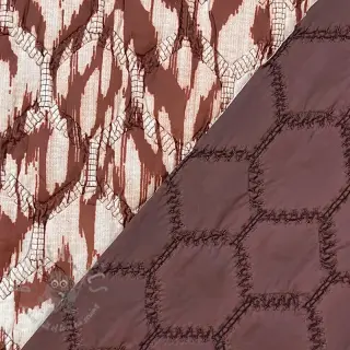 Prešita tkanina Blurry Ikat brown