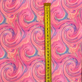 Tkanina jersey Magic colours pink digital print