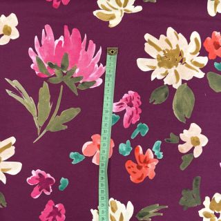 Pliš tkanina NERIDA HANSEN Colette plum digital print