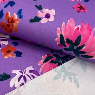 Pliš tkanina NERIDA HANSEN Colette lavender digital print