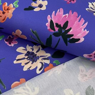 Pliš tkanina NERIDA HANSEN Colette light blue digital print