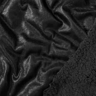 Plaščna tkanina GLAMOROUS TEDDY LAMMY black