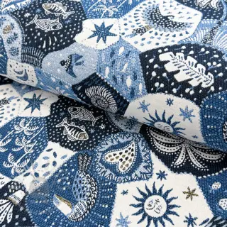 Dekorativno blago jacquard Tucan allover bleu