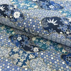 Dekorativno blago jacquard Nuage allover bleu