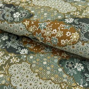 Dekorativno blago jacquard Nuage allover kaki