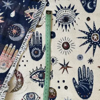 Dekorativno blago jacquard Namaste allover blanc