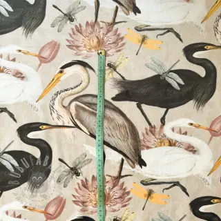 Dekorativno blago VELVET Heron bird camel