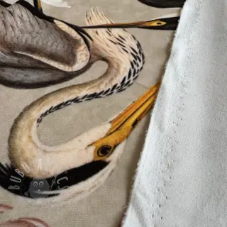 Dekorativno blago VELVET Heron bird camel