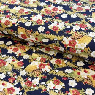 Bombažna tkanina JAPAN Obi indigo