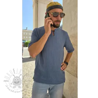 Dvojna gaza/muslin indigo