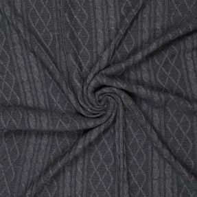 Pletenina žakard CHAIN dark grey