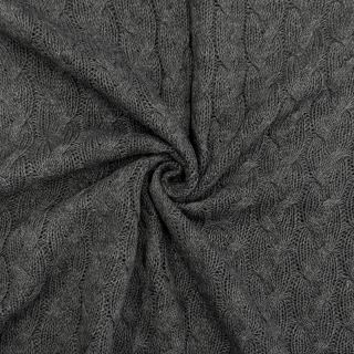 Pletenina žakard CABLE dark grey