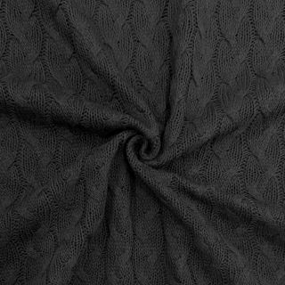 Pletenina žakard CABLE black
