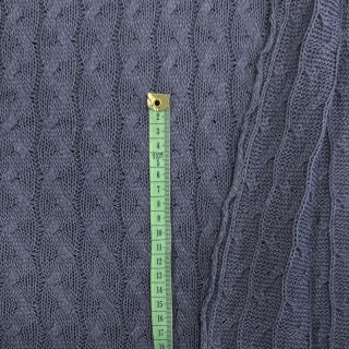 Pletenina žakard CABLE steel blue