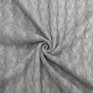 Pletenina žakard CABLE light grey