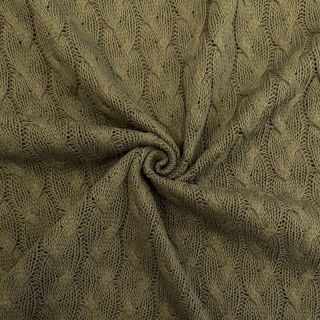 Pletenina žakard CABLE camo green