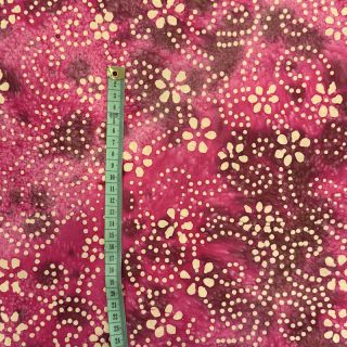 Bavlnená látka BATIK NEW design I cerise
