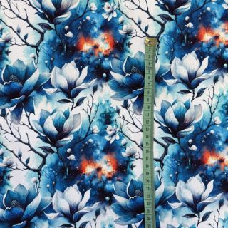 Pliš tkanina Fantasy flowers design C digital print