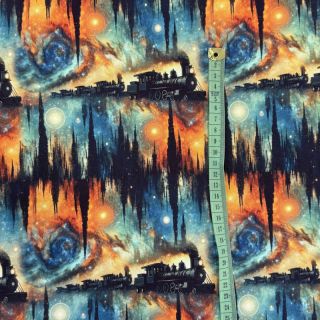 Pletene trenirko blago Galaxy riders design C digital print