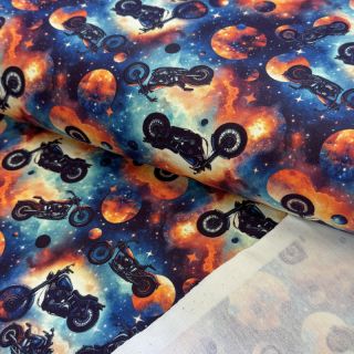 Pletene trenirko blago Galaxy riders design E digital print