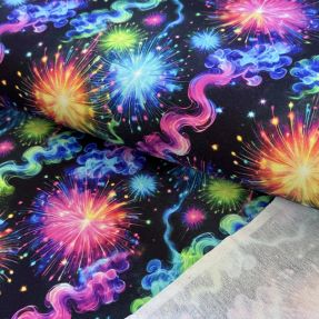Pletene trenirko blago Fire works design C digital print