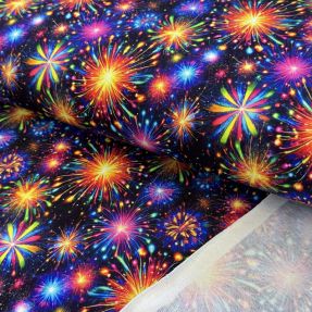Pletene trenirko blago Fire works design B digital print