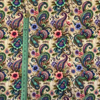Pleteni jersey Paisley woody design B digital print