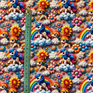 Pleteni jersey Rainbow Love design B digital print