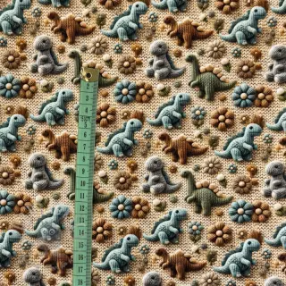 Jersey 3D Knitted Cuties design C digital print