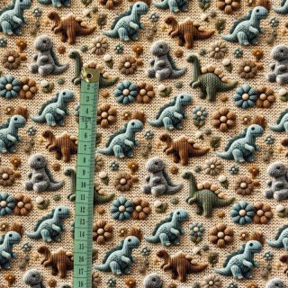 Pleteni jersey 3D Knitted Cuties design C digital print