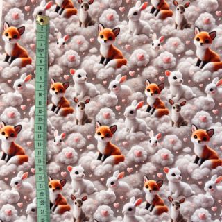 Pleteni jersey Mini Friends design B digital print