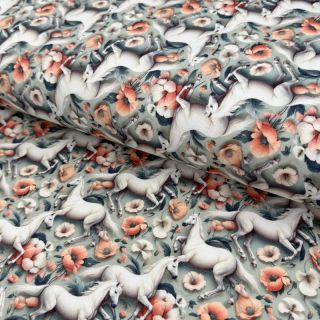 Pleteni jersey Pretty Horses design B digital print