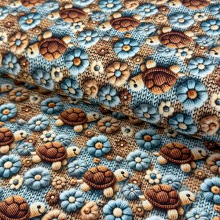 Pleteni jersey 3D Knitted Cuties design E digital print