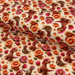 Pleteni jersey 3D Knitted Cuties design B digital print