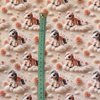 Pleteni jersey Pretty Horses design C digital print