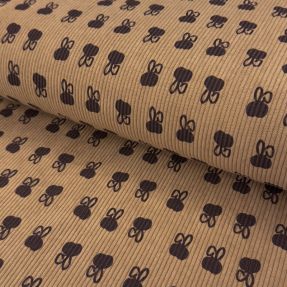 Rebrasto žamet STRETCH Small bunny design C