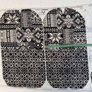 Pletene trenirko blago Winter knit PANEL SET FOR ADULTS digital print
