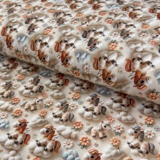 Pleteni jersey Pretty Horses design D digital print