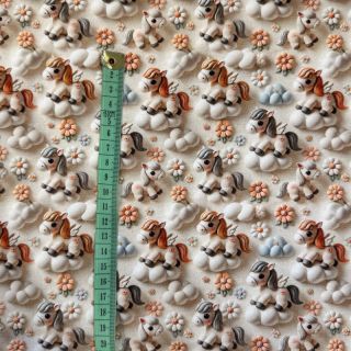 Pleteni jersey Pretty Horses design D digital print