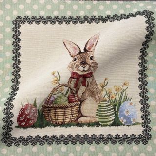 Dekorativna tkanina GOBELIN PREMIUM Easter Bunny Eggs PANEL