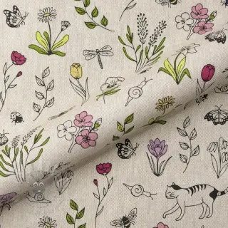 Dekorativno blago Linenlook Spring Doodle Time