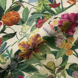 Dekorativno blago premium Linenlook Flashy Floral Party digital print
